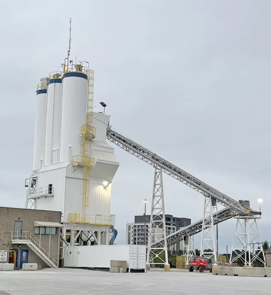 Ready Mix Concrete and Admixtures - ready-mix concrete plant with silos and conveyor